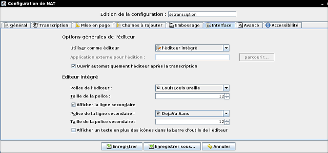 image de l'onglet d'interface de la fenêtre d'options